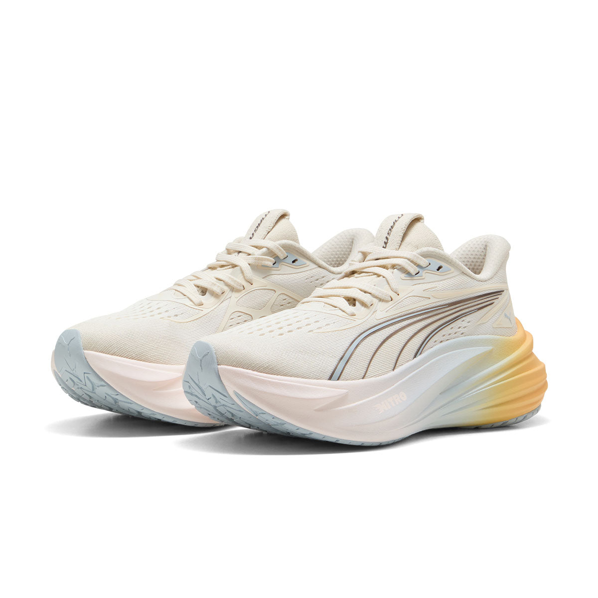 Puma MagMax NITRO 2 RC Dame løbesko i beige og orange farver