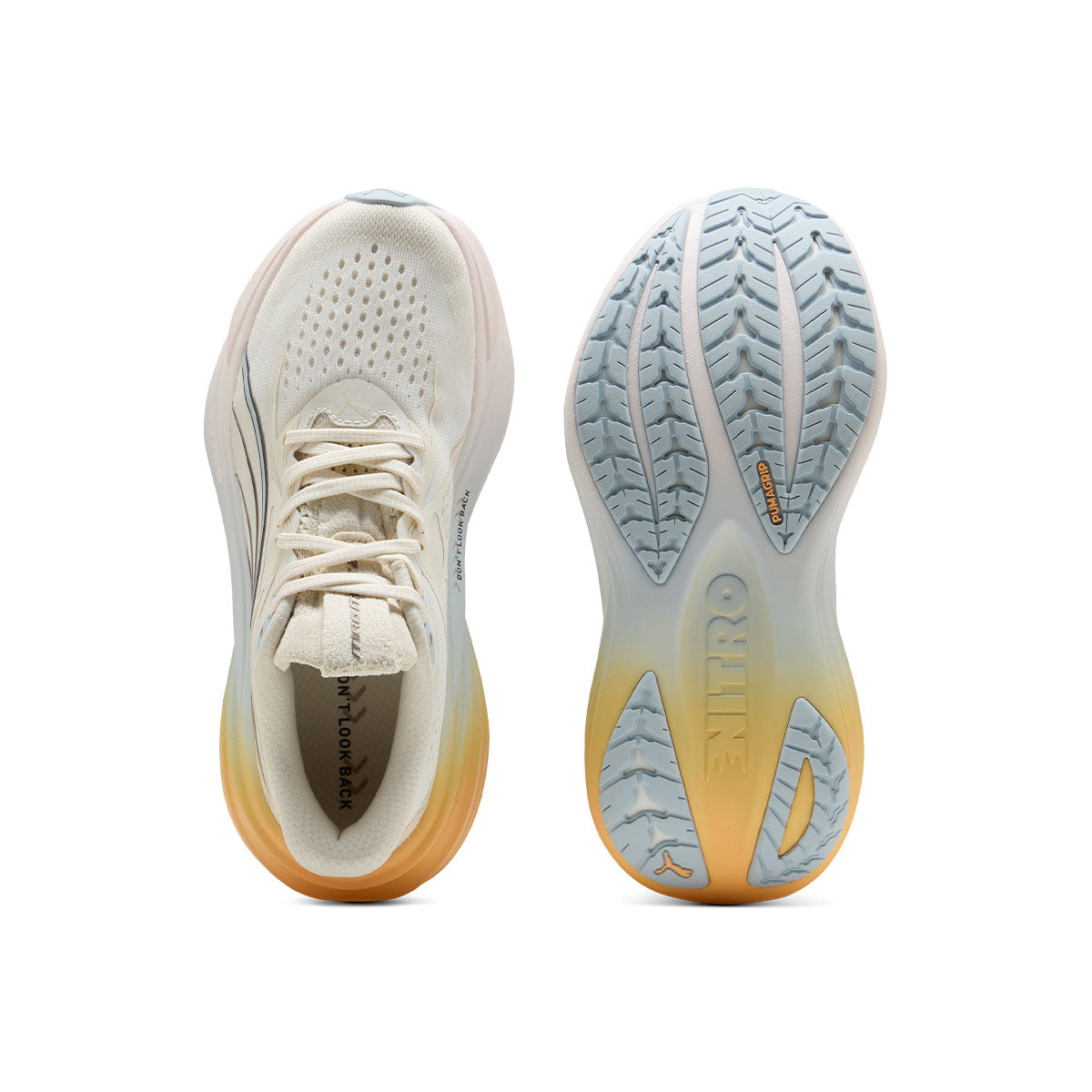 Puma MagMax NITRO 2 RC Dame løbesko i lys beige med gummisål