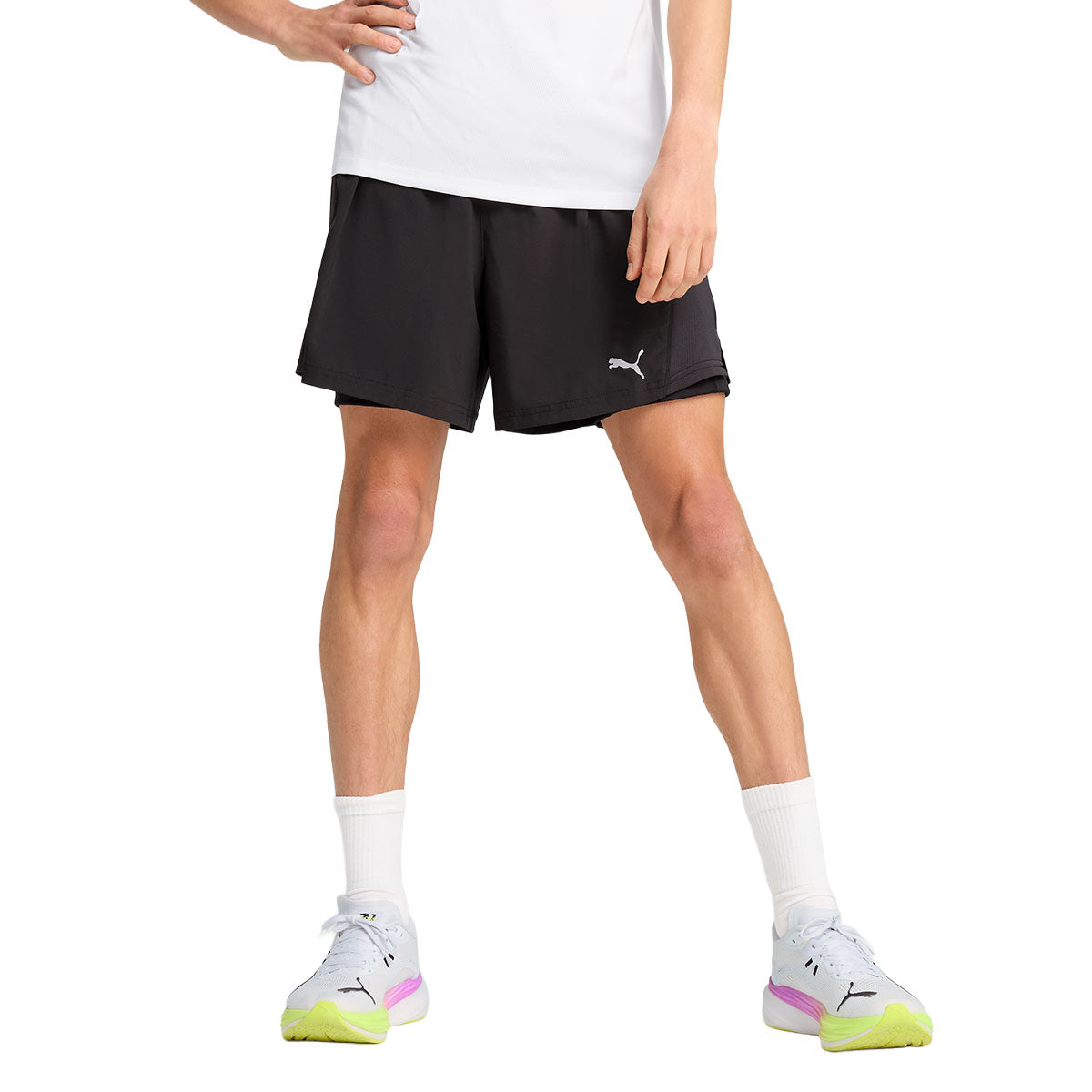 Puma Run Velocity 2i1 shorts til mænd i sort