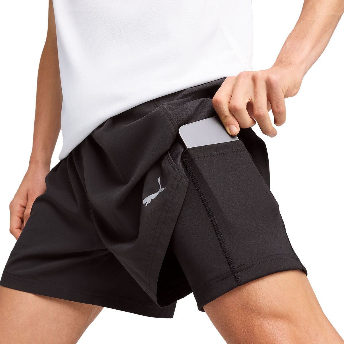 Puma Run Velocity 2i1 shorts til mænd med sidelomme