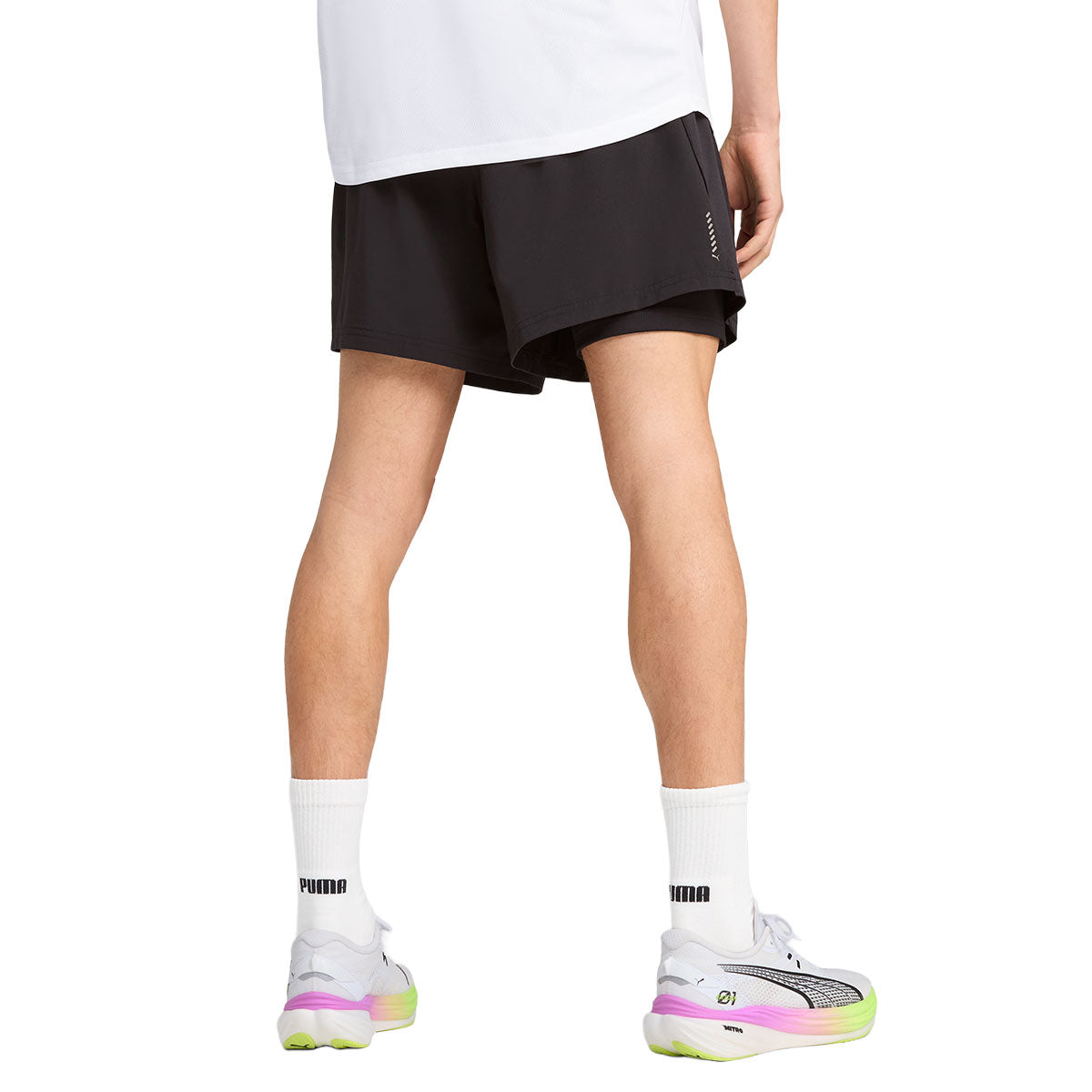 Sort Puma Run Velocity 2i1 shorts til herrer med indvendige tights