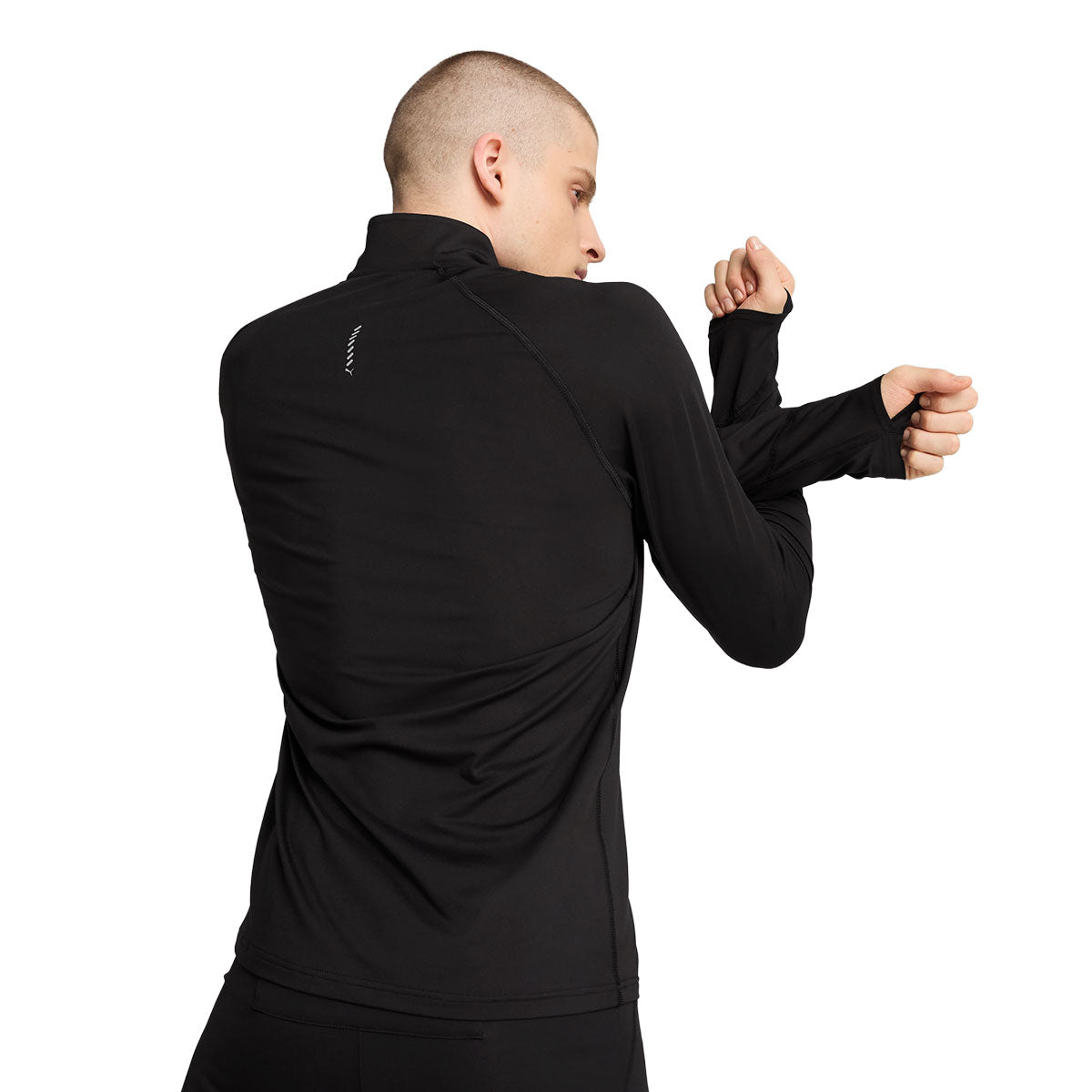 Sort Puma Run Velocity Cloudspun 1/4 zip trøje til mænd