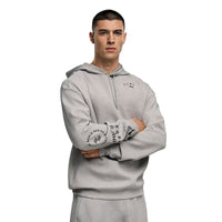 Grå Puma x Hyrox Cloudspun hoodie med hætte og tryk på ærmerne