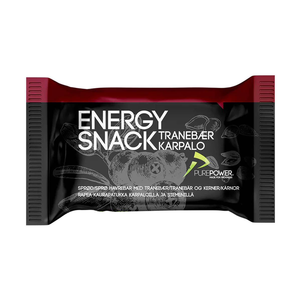Purepower Energy Snack Tranebær stk