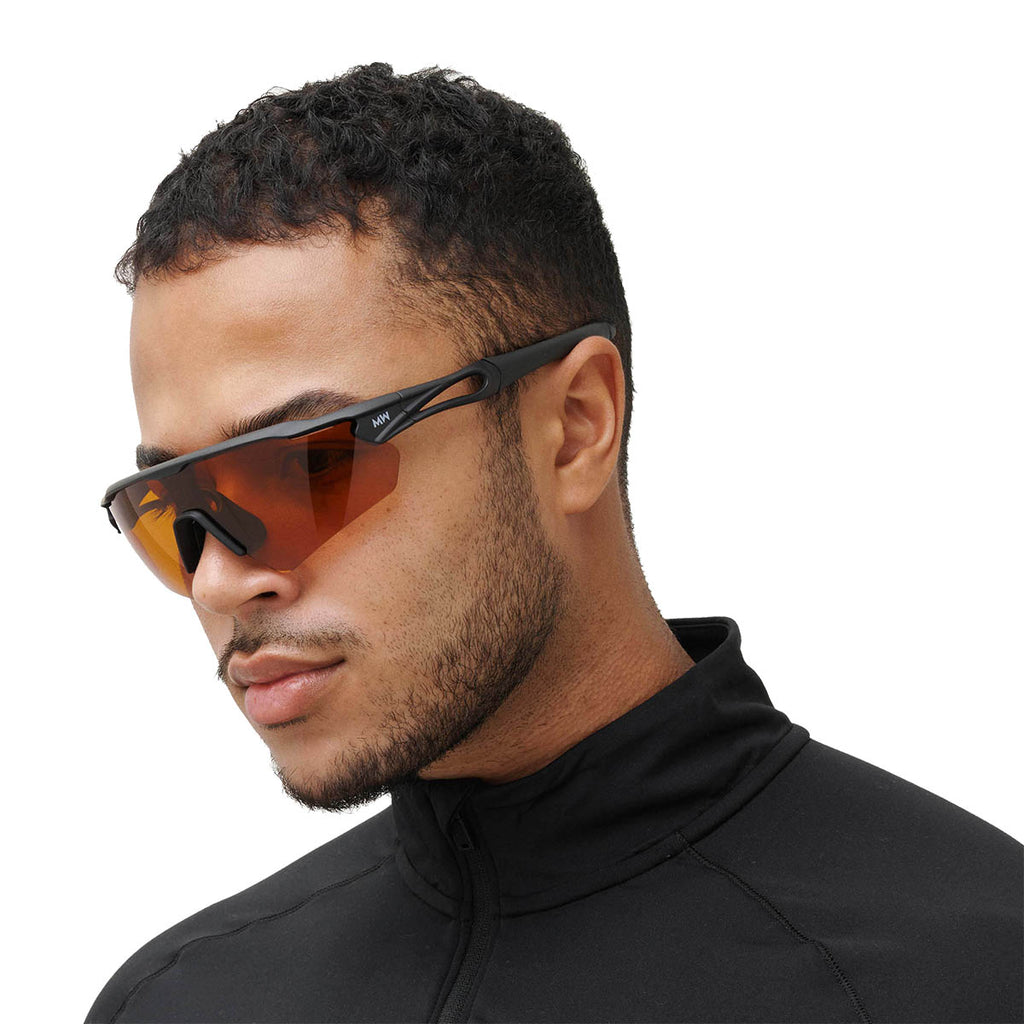 MessyWeekend Rapid Orange Black Solbrille