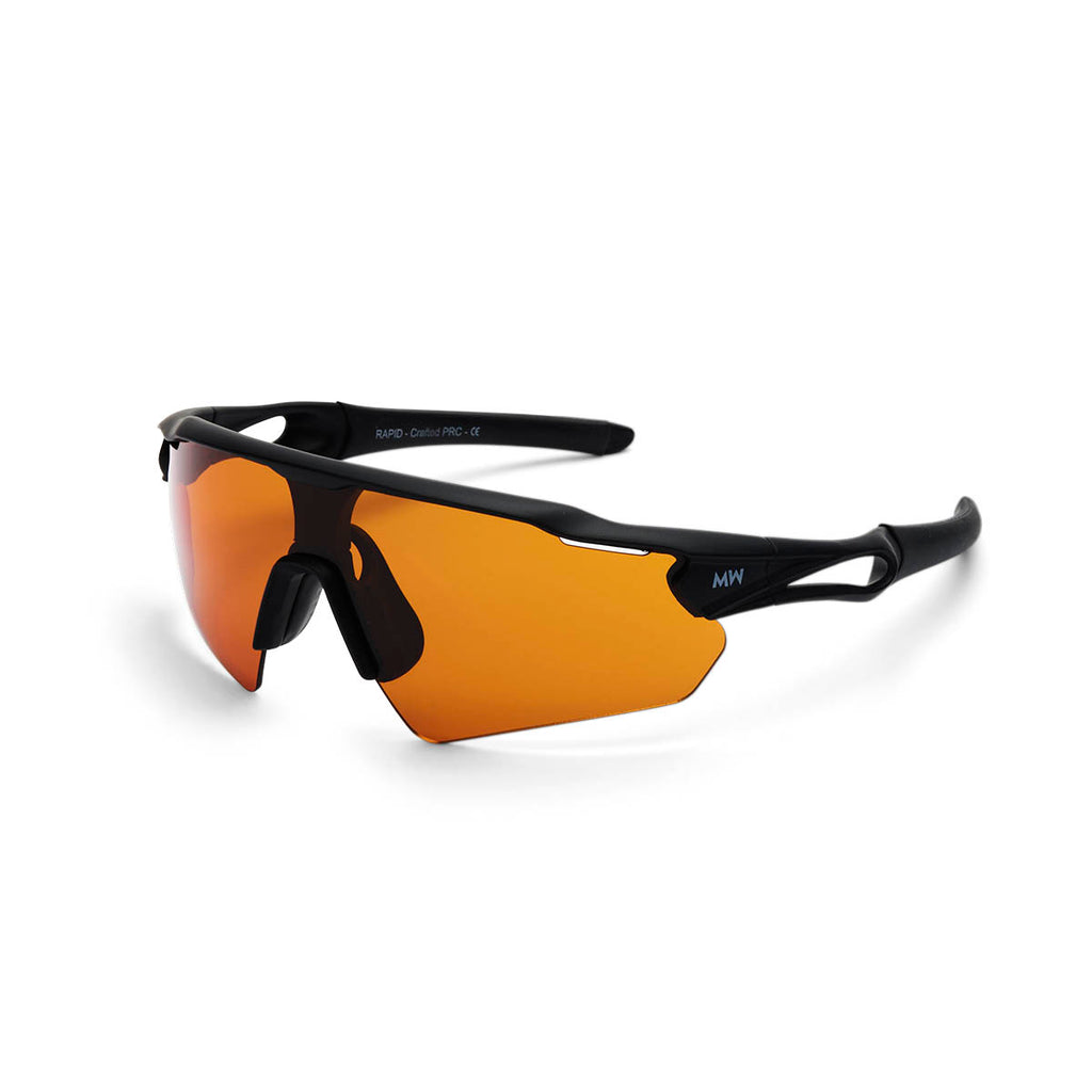 MessyWeekend Rapid Orange Black Solbrille