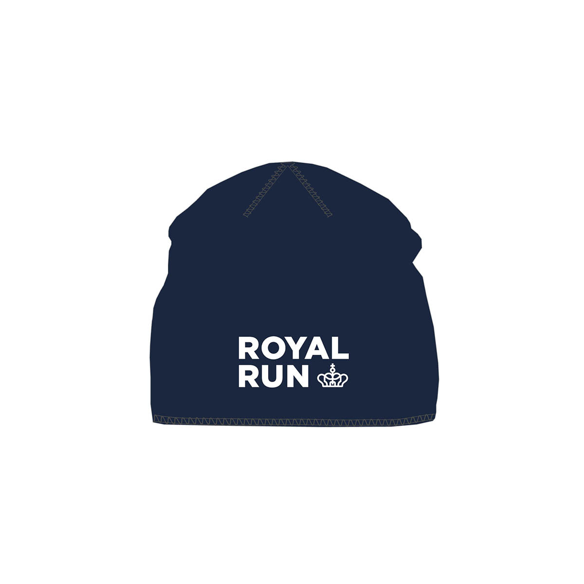 Oscar hat i royal blå med teksten "Royal Run