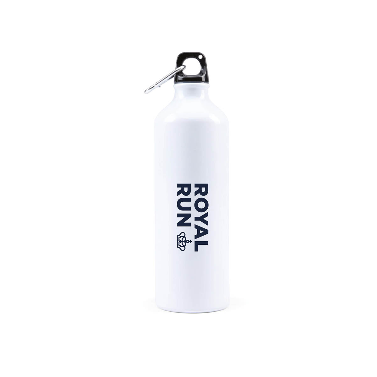 Hvid aluminiumflaske med Royal Run logo