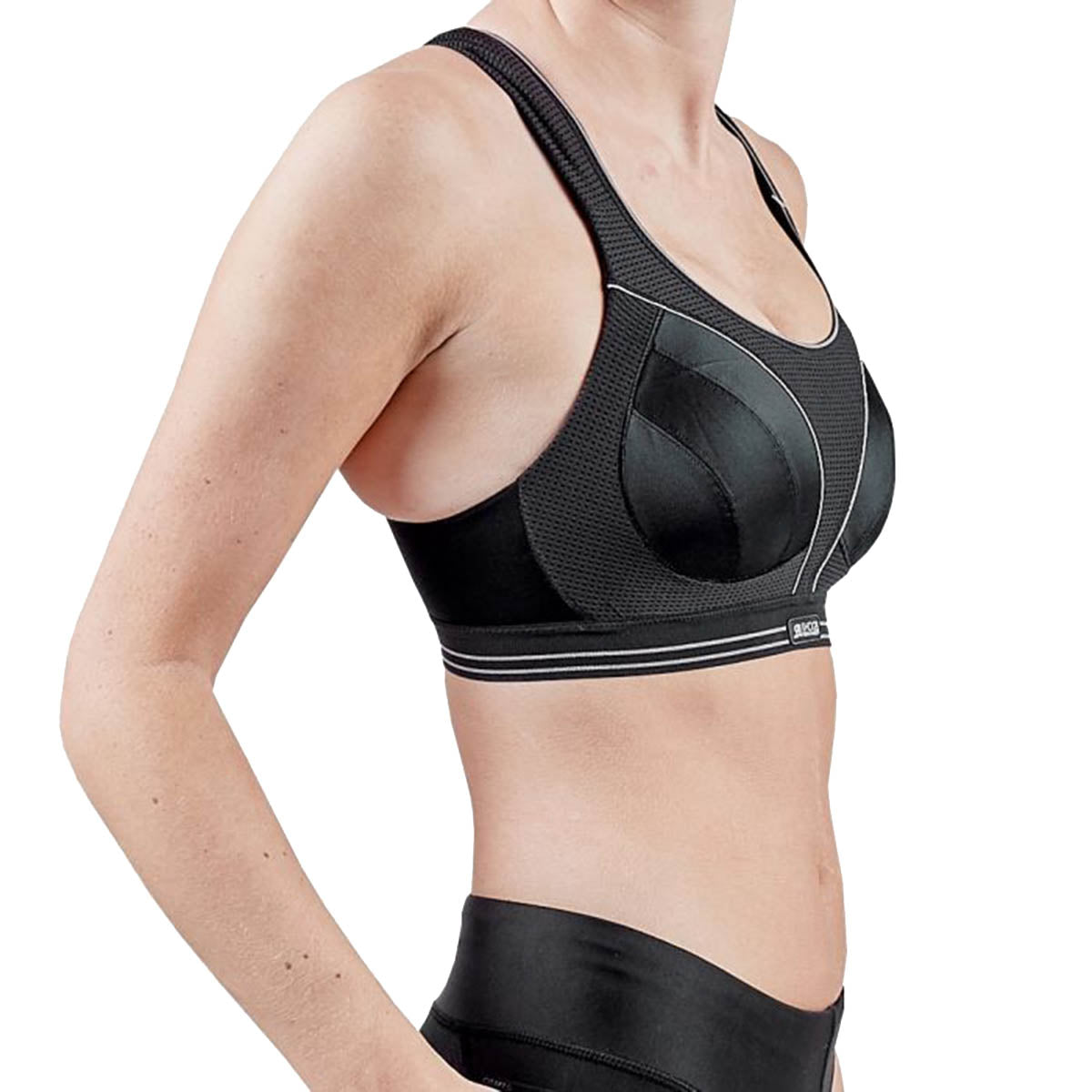 Shock Absorber Ultimate Run Bra i sort med støtte til sport
