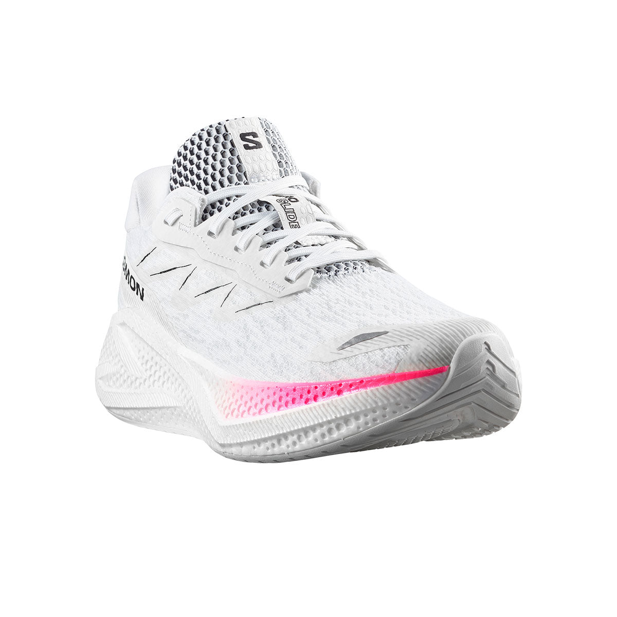 Salomon Aero Glide 4 Herre løbesko i hvid med pink detalje