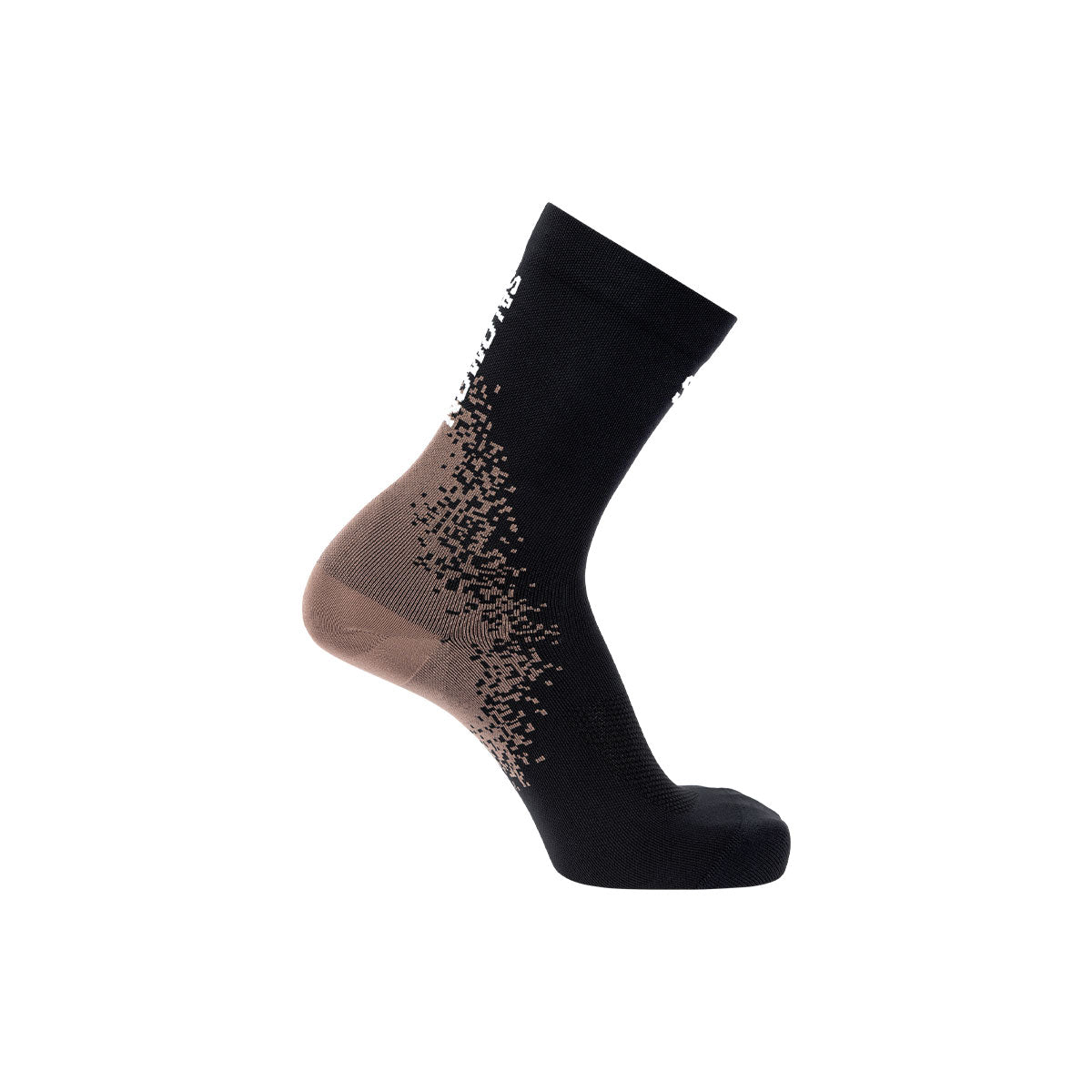 Salomon GRVL Crew Sock i sort og brun med mønster