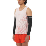 Salomon S/Lab Speed Singlet til mænd i lyserød med grafisk mønster