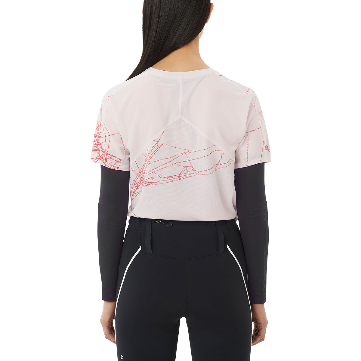 Salomon S/Lab Speed T-shirt til damer med grafisk design bagpå