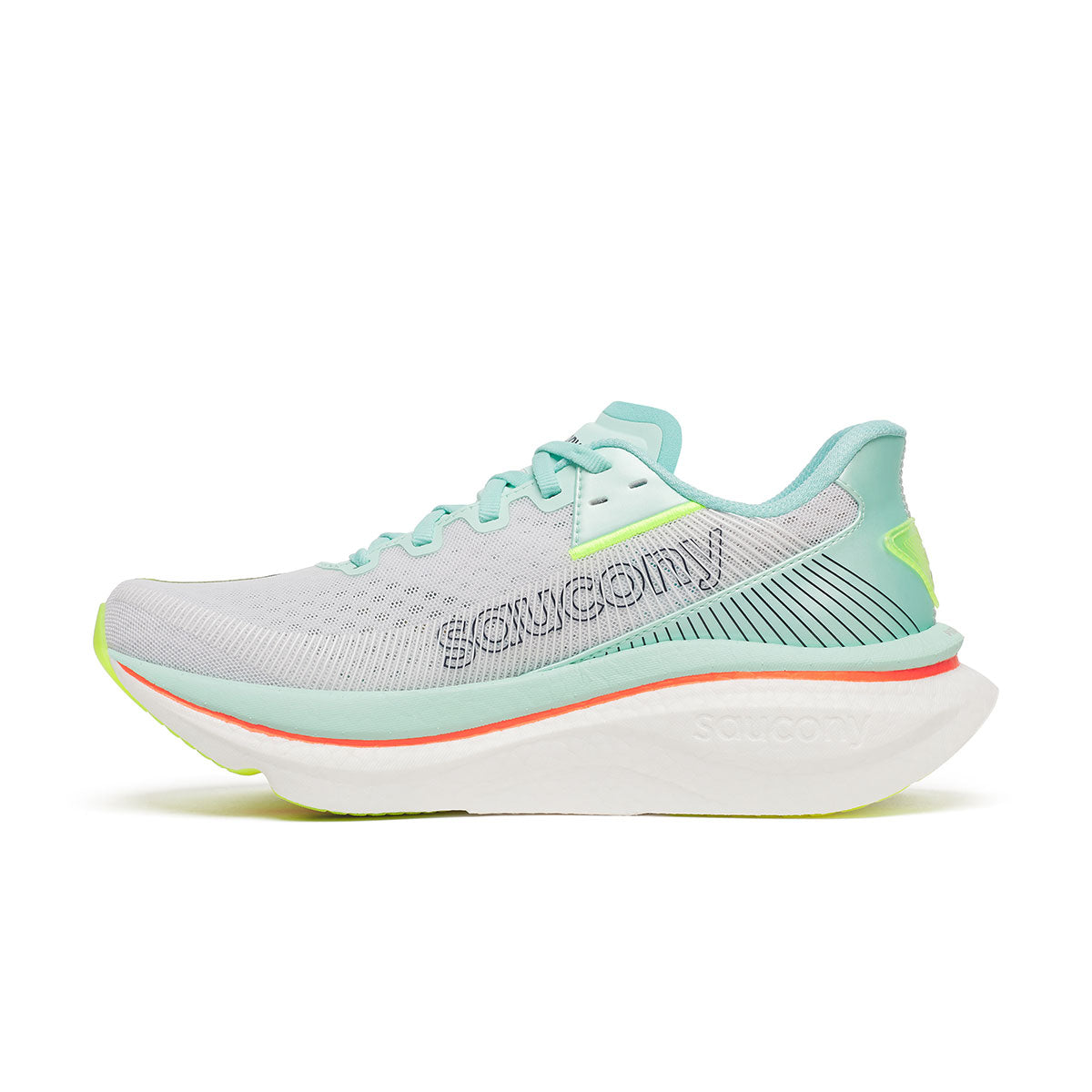 Saucony Endorphin Azura Dame løbesko i grå og mintgrøn farve