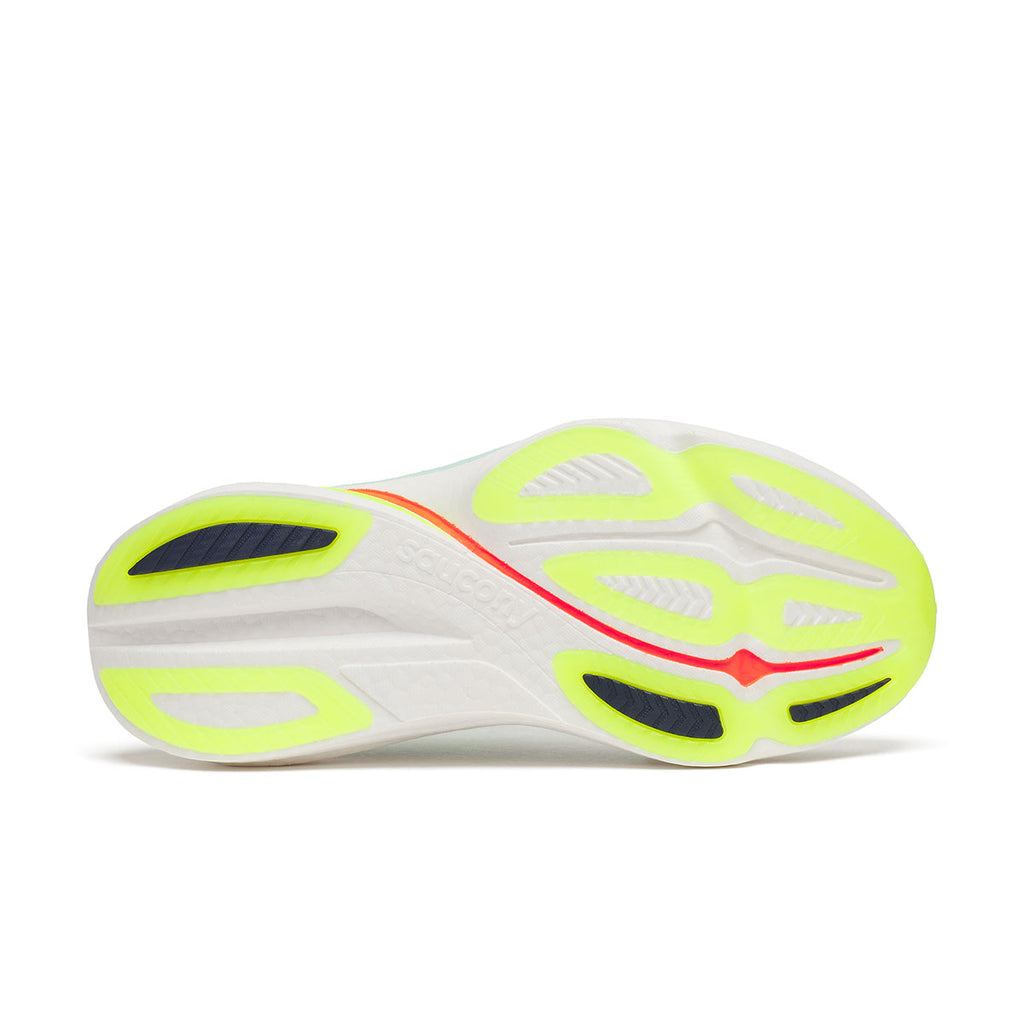 Sål på Saucony Endorphin Azura Dame løbesko i hvid og gul
