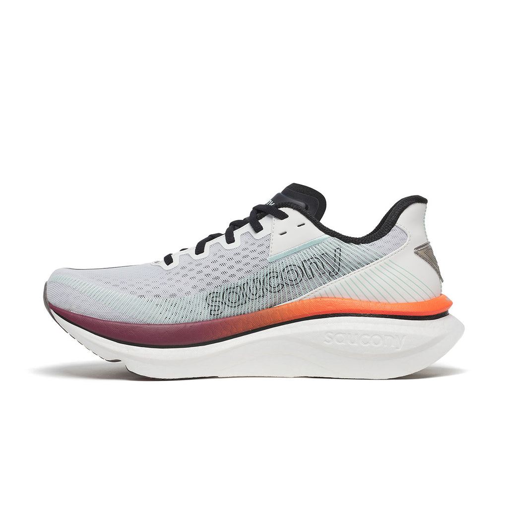 Saucony Endorphin Azura herre løbesko i grå og orange farver