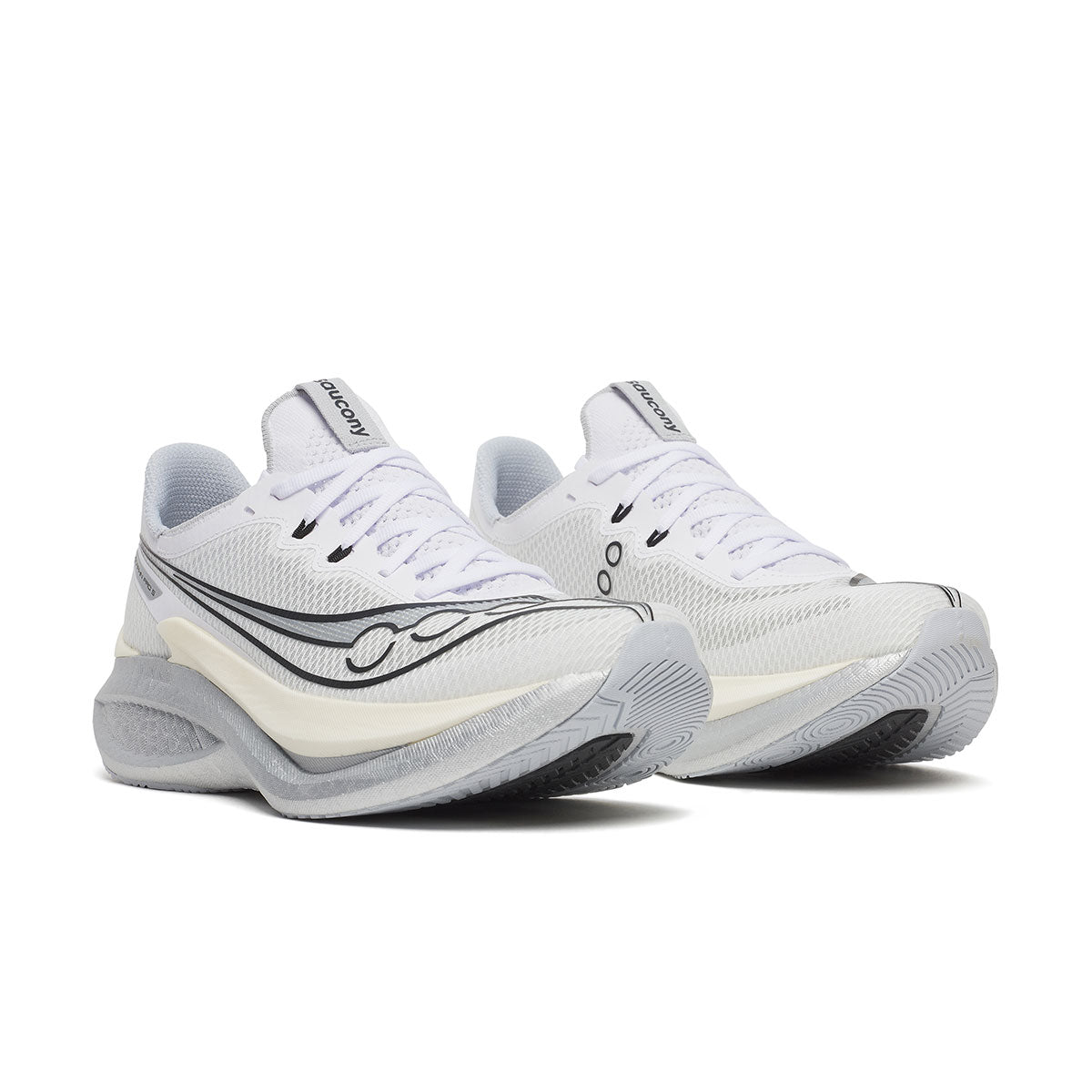 Saucony Endorphin Pro 5 herre løbesko i hvid og grå