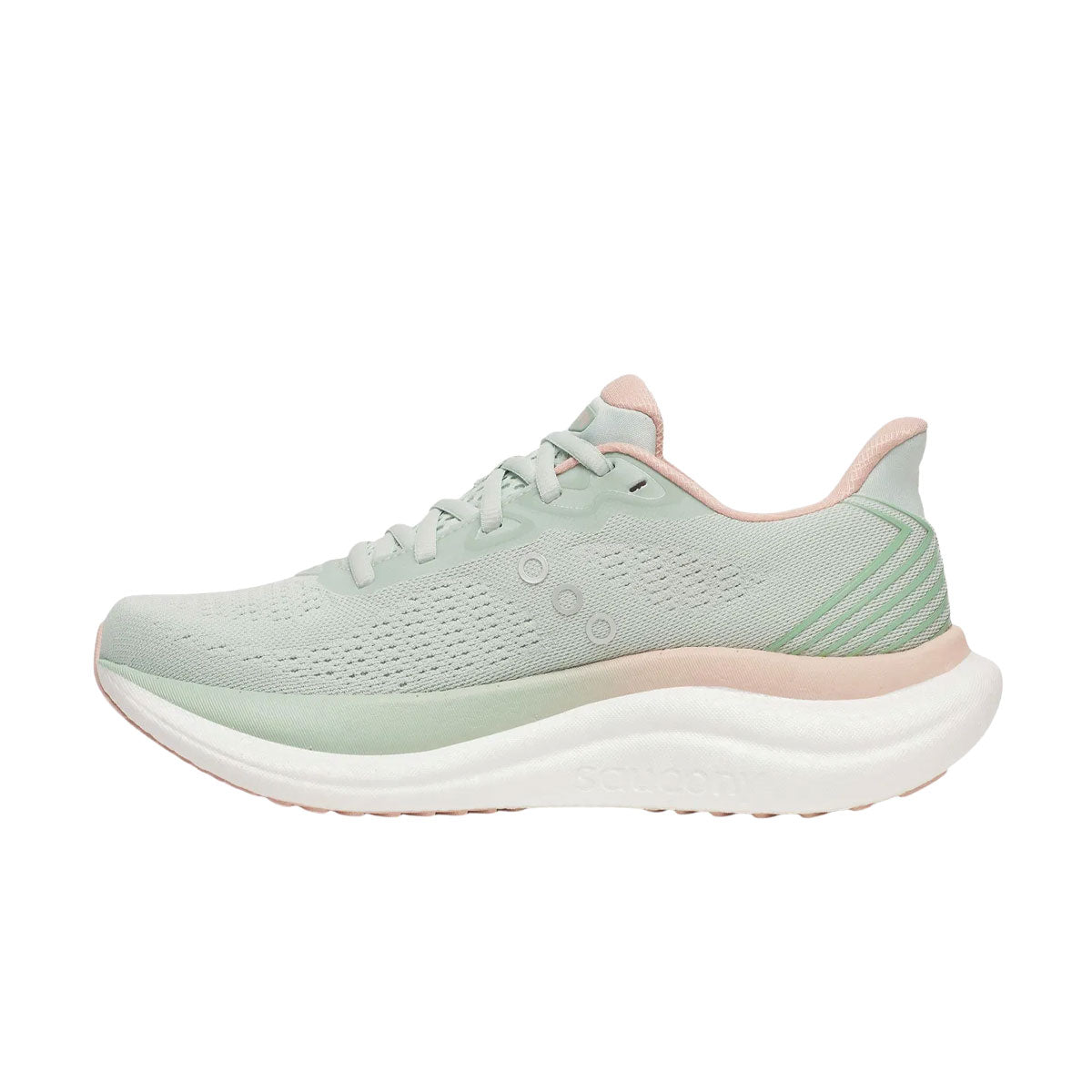 Saucony Triumph 23 Dame løbesko i grøn og rosa farve