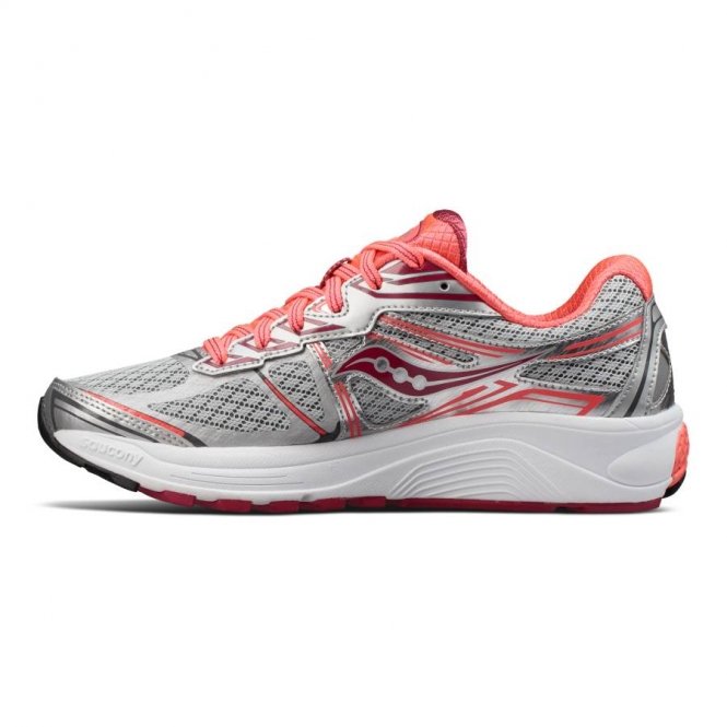 Saucony München 3 dame løbesko i grå og pink farver
