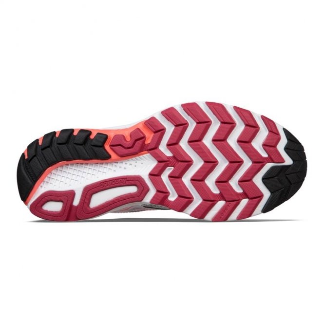 Sål på Saucony München 3 dame løbesko i hvid og pink
