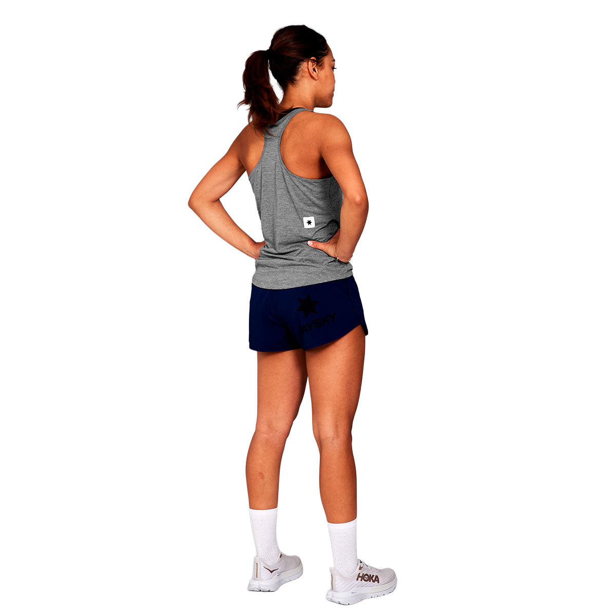 Grå Saysky Clean Combat Pro Singlet Dame set bagfra