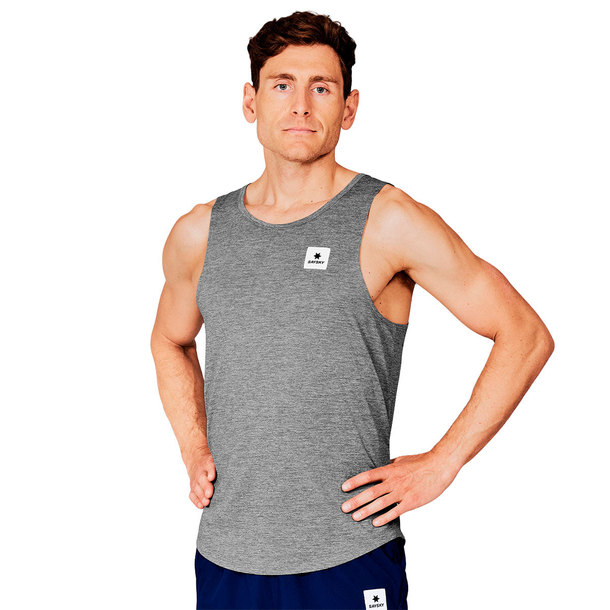 Grå Saysky Clean Combat Pro Singlet til mænd