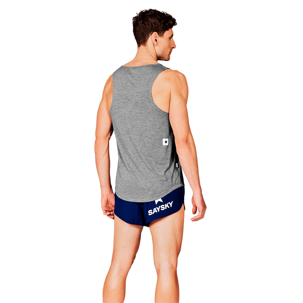 Grå Saysky Clean Combat Pro Singlet set fra ryggen