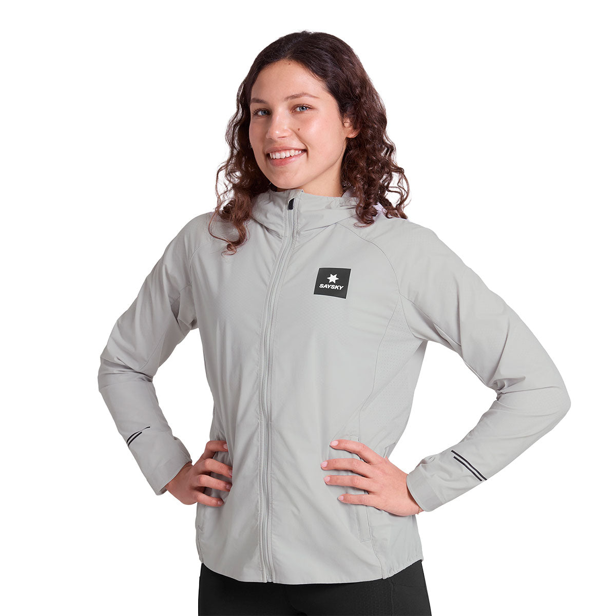 Saysky Clean Pace Flex Hooded Jacket til damer i grå