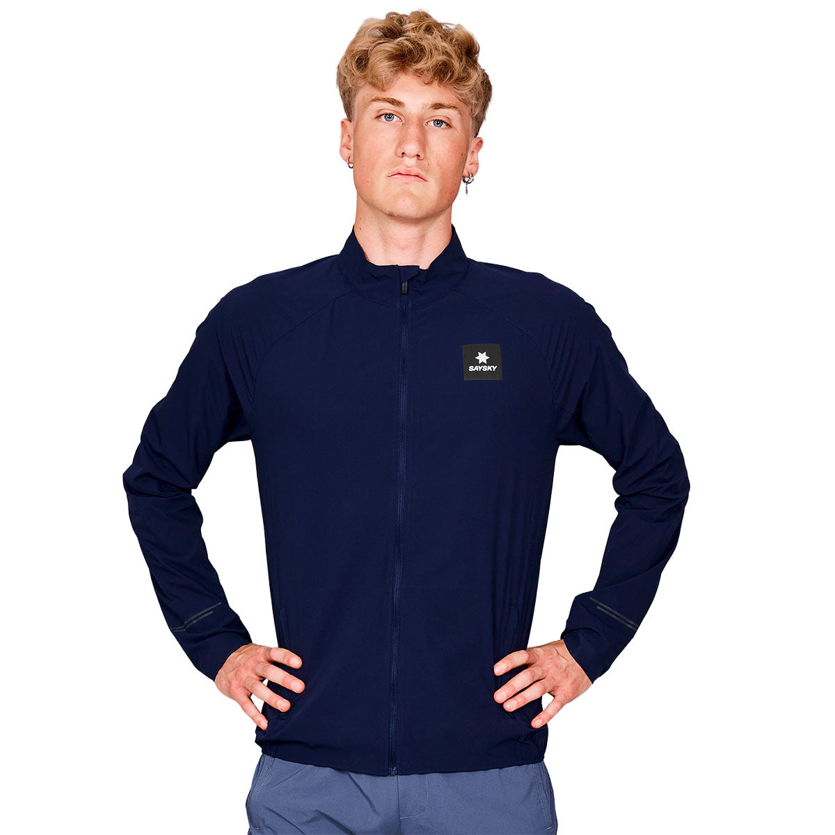 Saysky Clean Pace Flex Jacket i navy blå til mænd