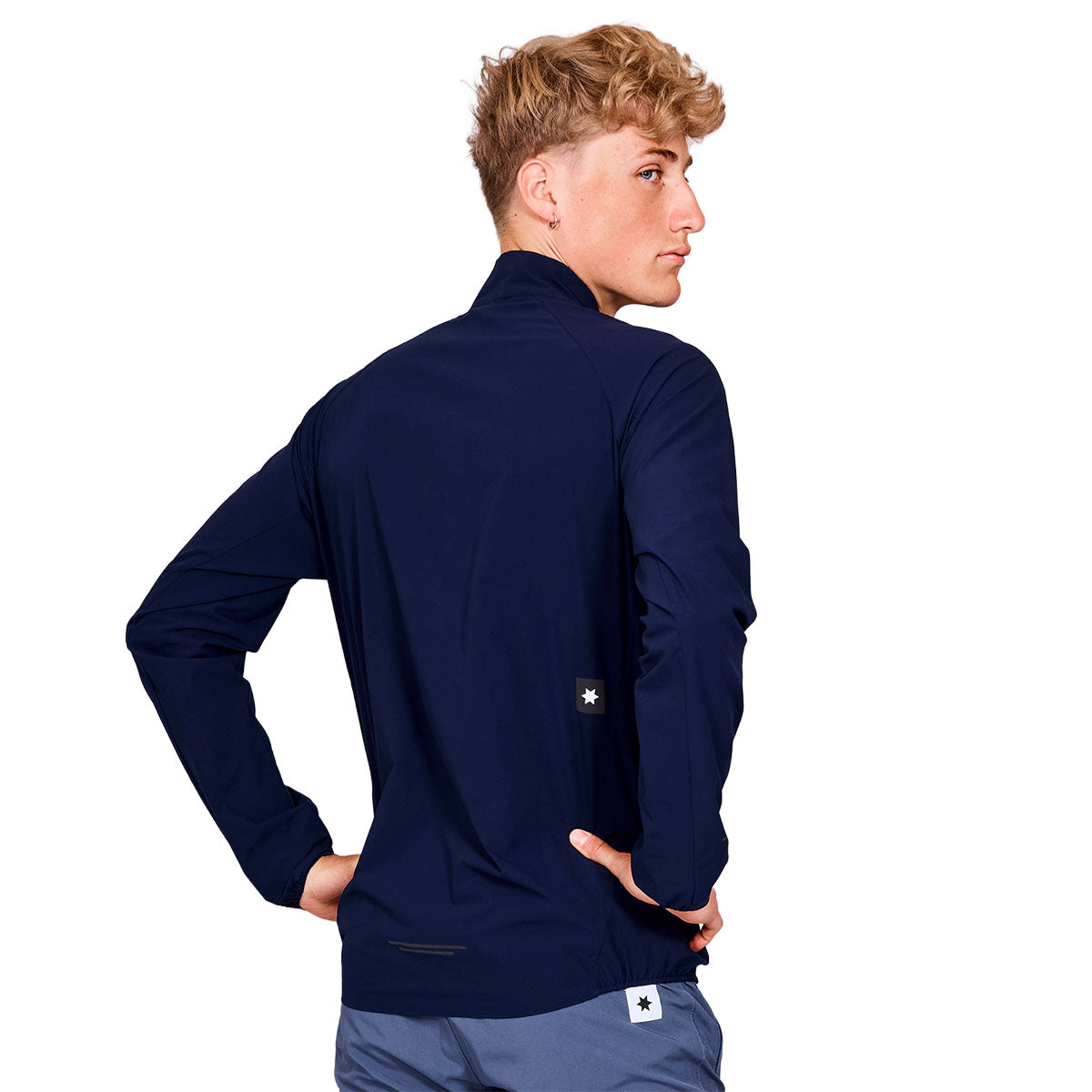 Saysky Clean Pace Flex Jacket i navy med lange ærmer