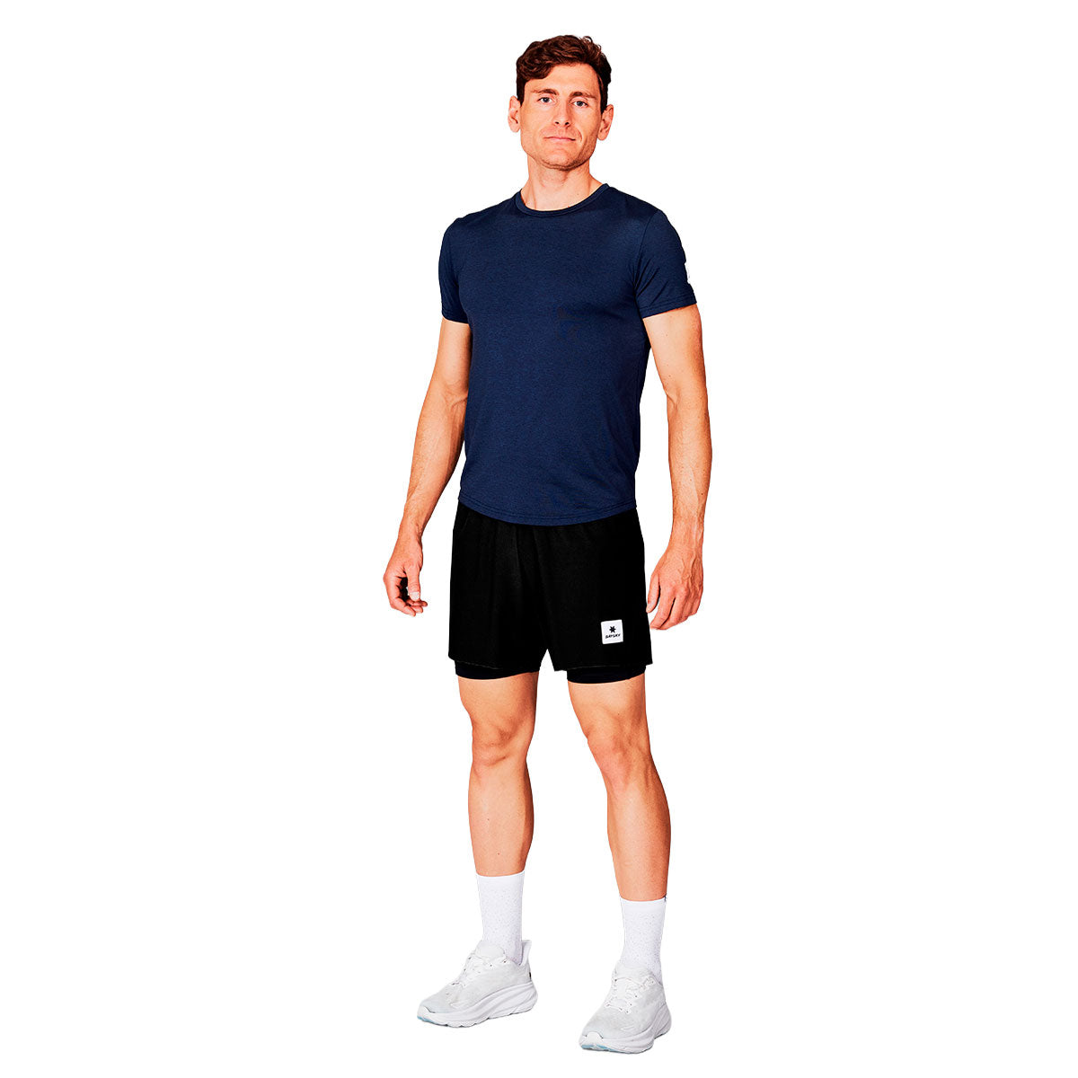 Mørkeblå Saysky Clean Pace T-shirt til mænd