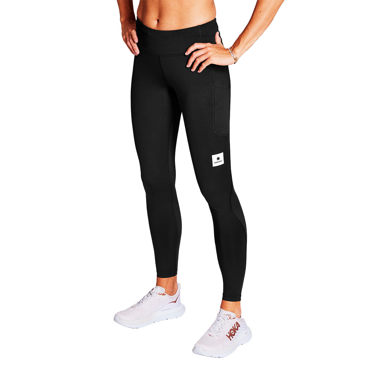 Saysky Combat+ lange tights til damer i sort med lomme