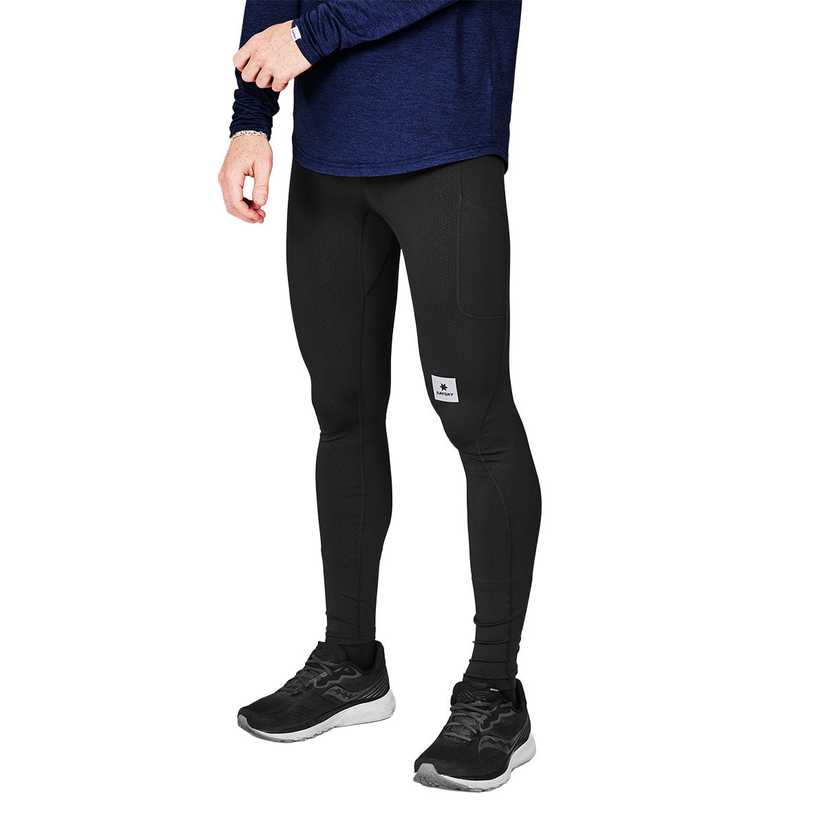Saysky Combat+ lange tights i sort med sidelommer