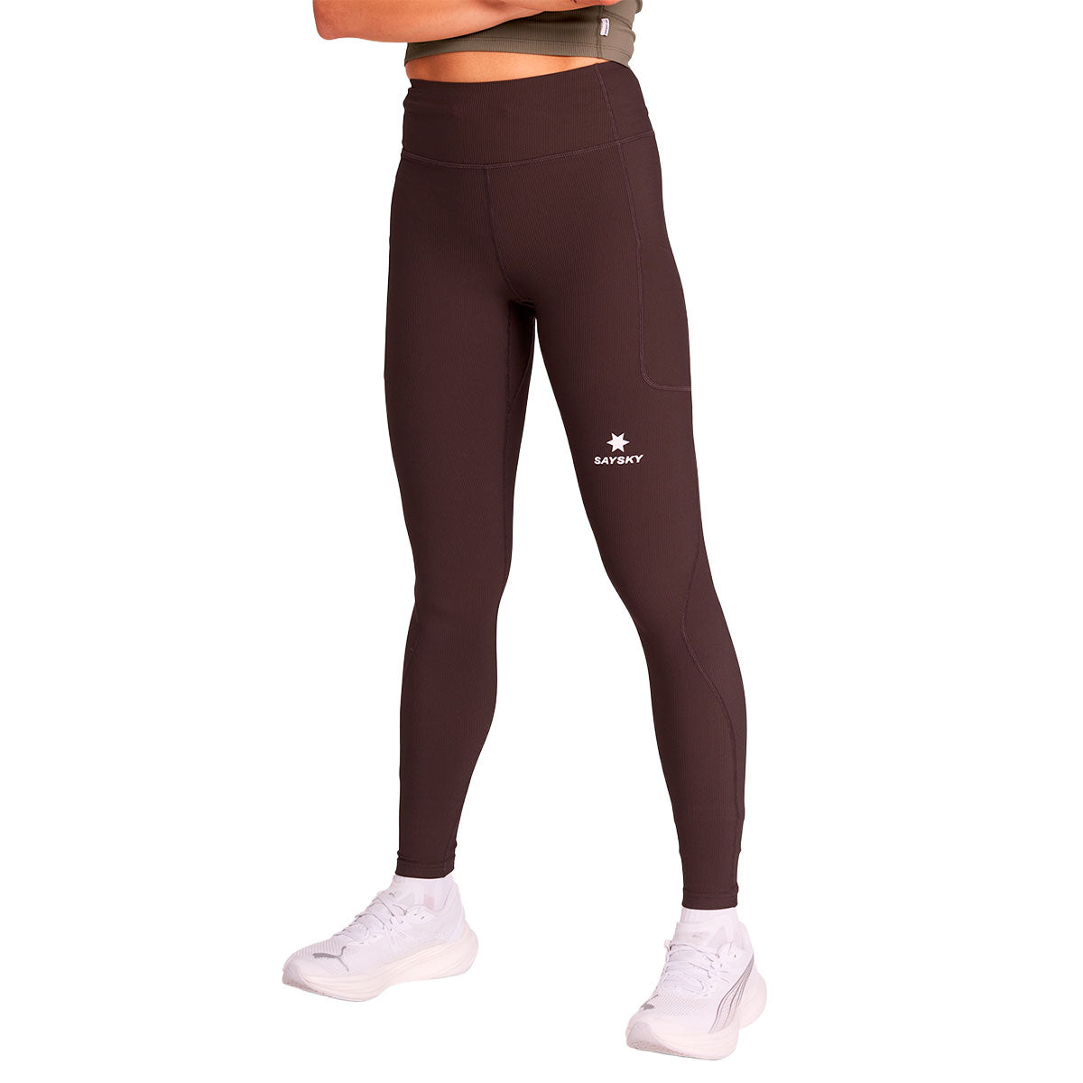 Saysky Combat+ Rib lange tights til damer i sort