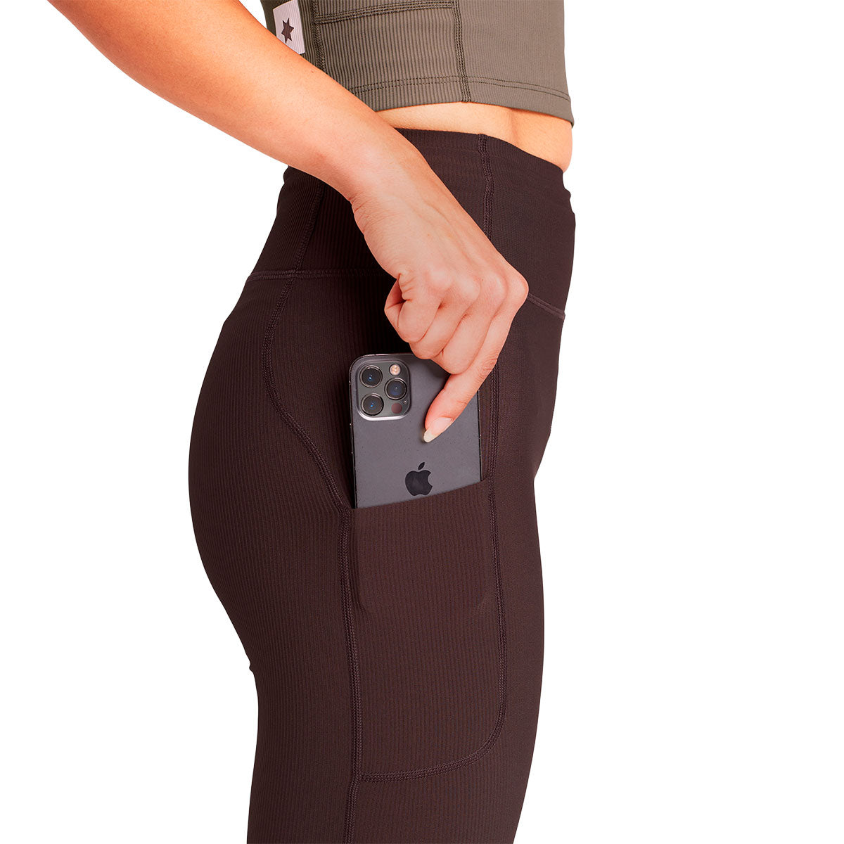 Saysky Combat+ Rib lange tights med lomme til telefon