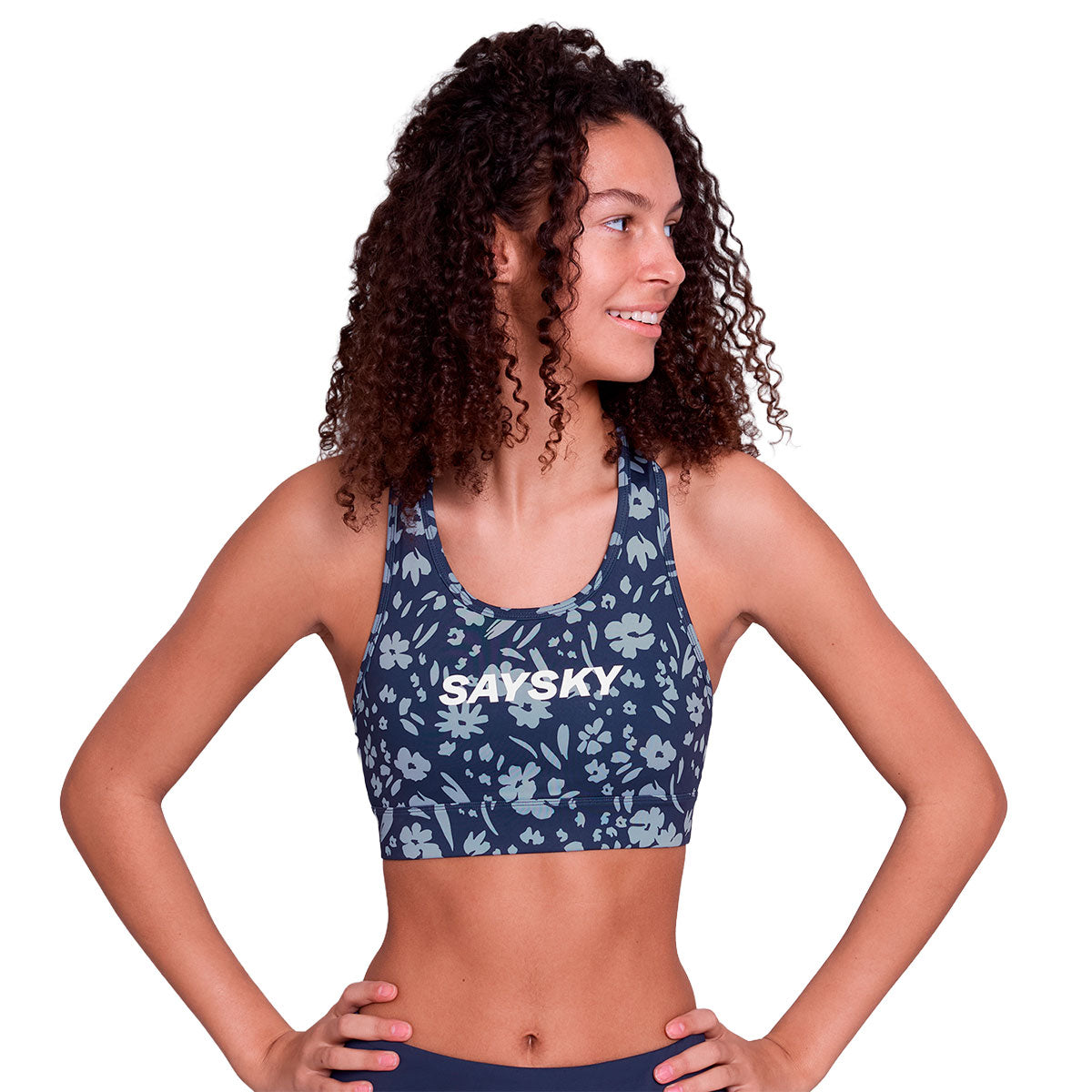 Saysky Flower Combat Sports Bra Dame i blomsterdesign