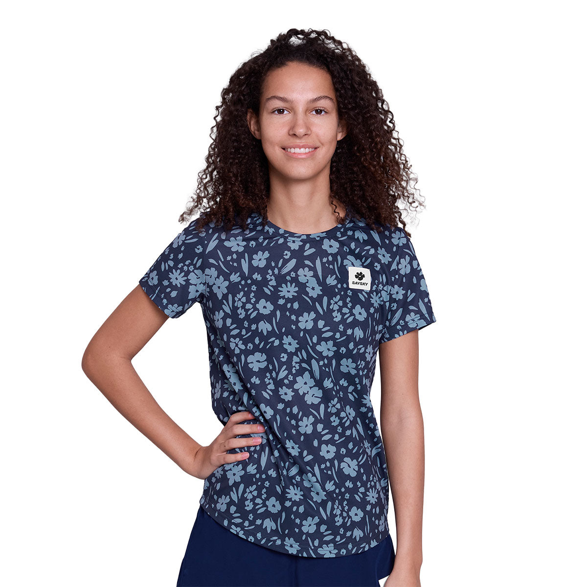 Saysky Flower Combat T-shirt til damer med blomsterprint