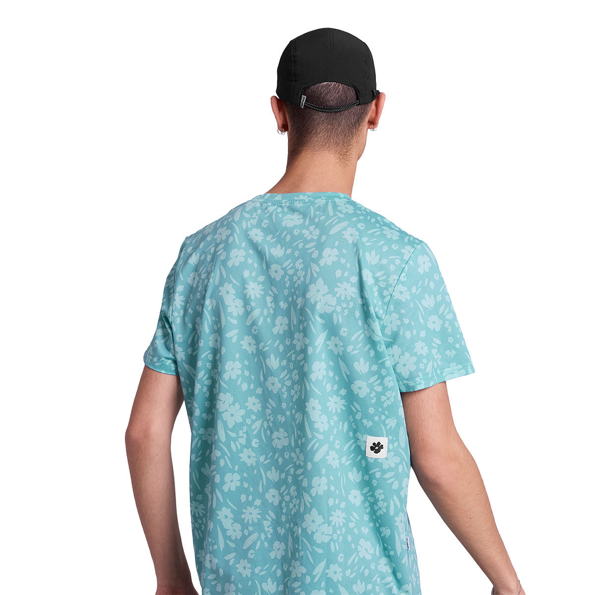 Saysky Flower Combat T-shirt med blomsterprint i mintgrøn farve