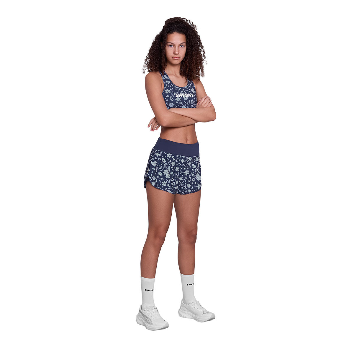 Saysky Flower Pace Shorts 3" dame med blomsterprint