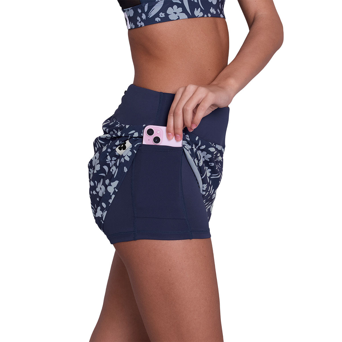 Saysky Flower Pace Shorts 3" dame med lomme til opbevaring