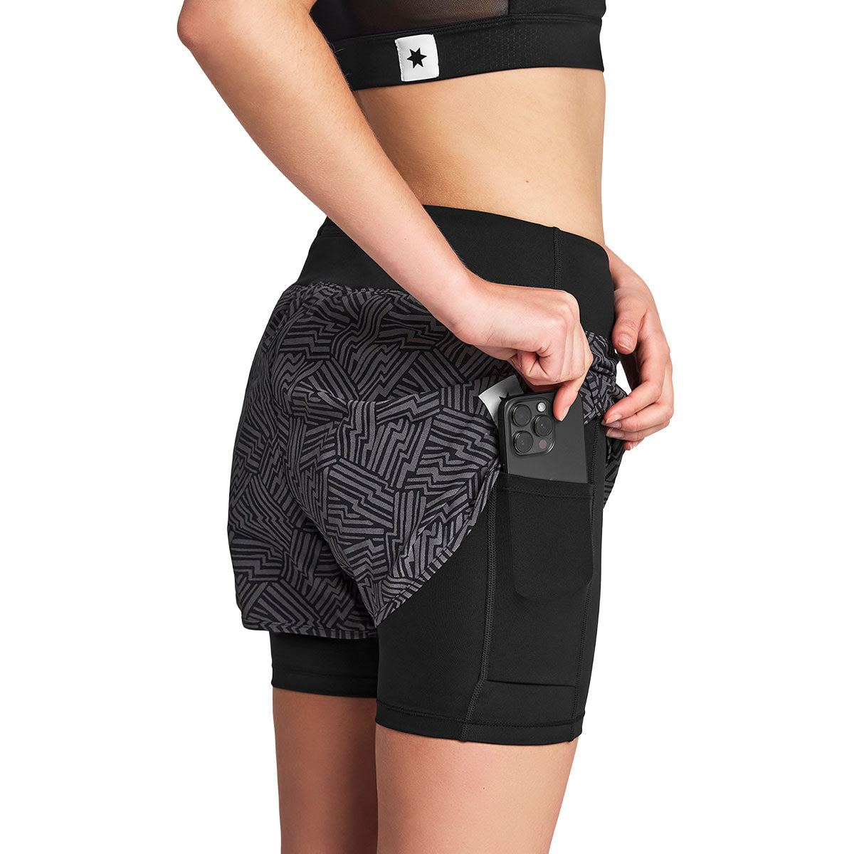 Saysky Reflective Pace 2 in 1 Shorts 3" Dame