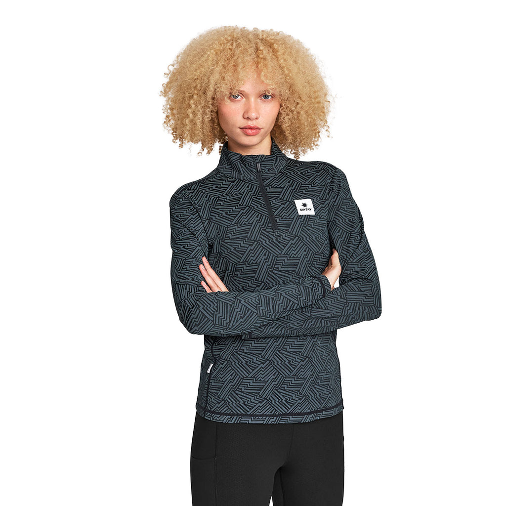 Saysky Reflective Pace ½ Zip Long Sleeve Dame