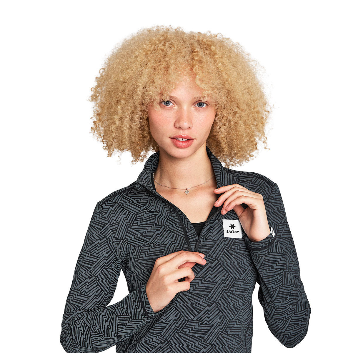 Saysky Reflective Pace ½ Zip Long Sleeve Dame