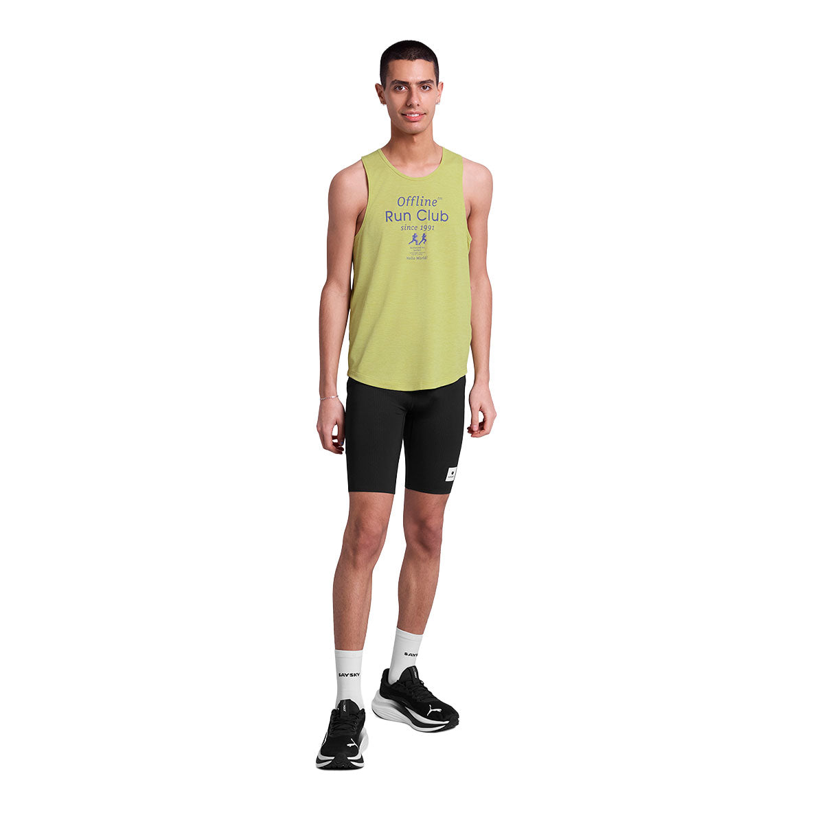 Saysky Statement Combat Pro Singlet i grøn med tryk
