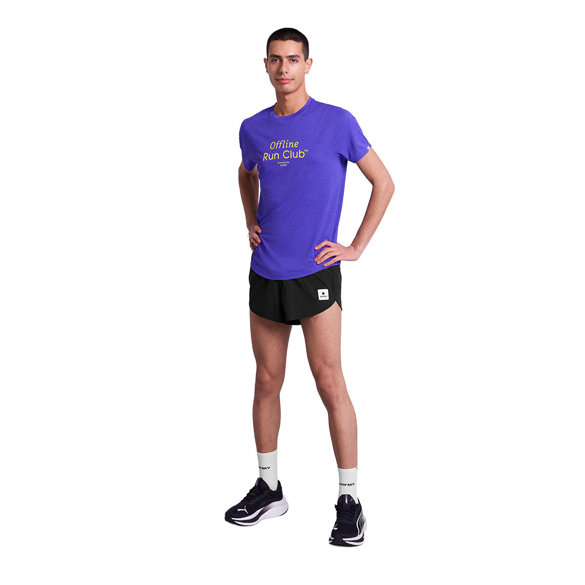 Saysky Statement Combat Pro T-shirt i lilla med tekstdesign
