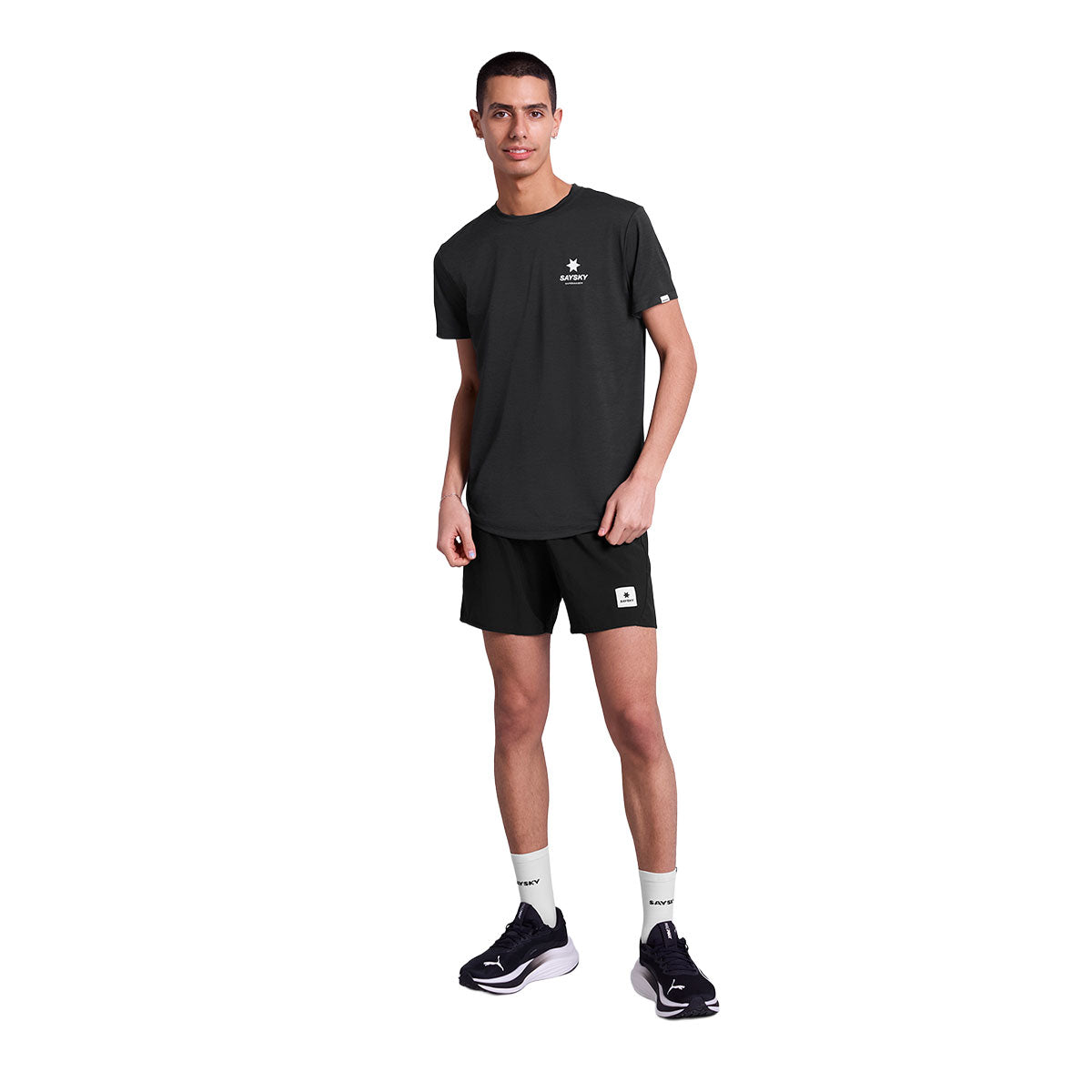 Saysky Statement Combat Pro T-shirt i sort med logo