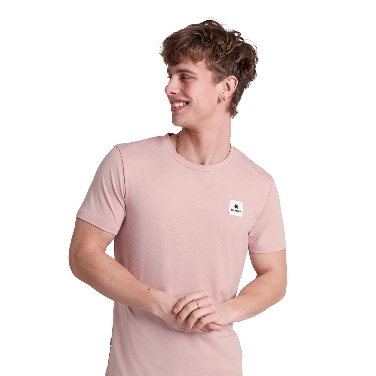 Saysky Statement Pace T-shirt i lyserød med logo på brystet