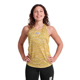 Saysky Tiger Combat Singlet til damer i gul med mønster