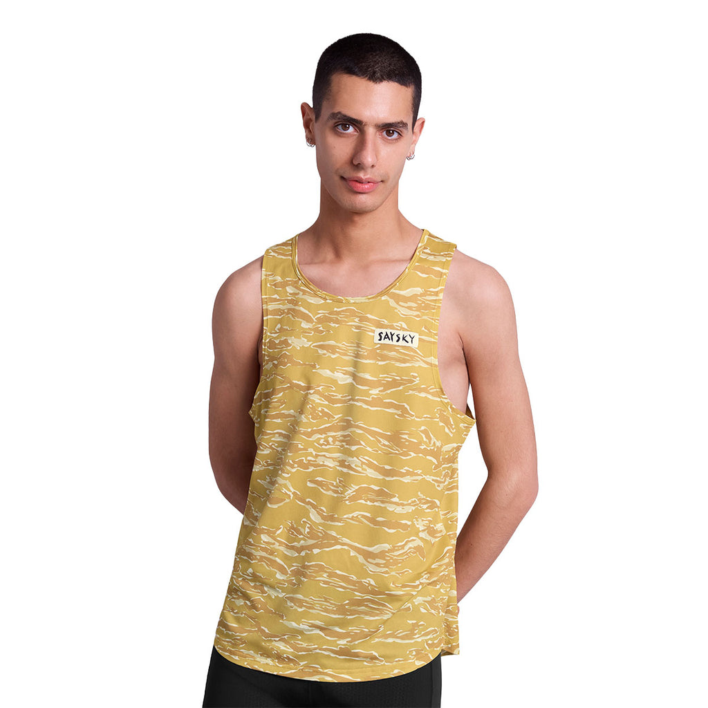 Saysky Tiger Combat Singlet i gul camouflage med logo