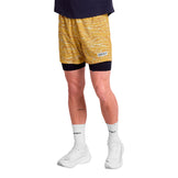 Saysky Tiger Pace 2 i 1 shorts i gul og sort